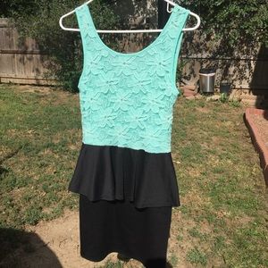 Black and Mint Green Dress 👗